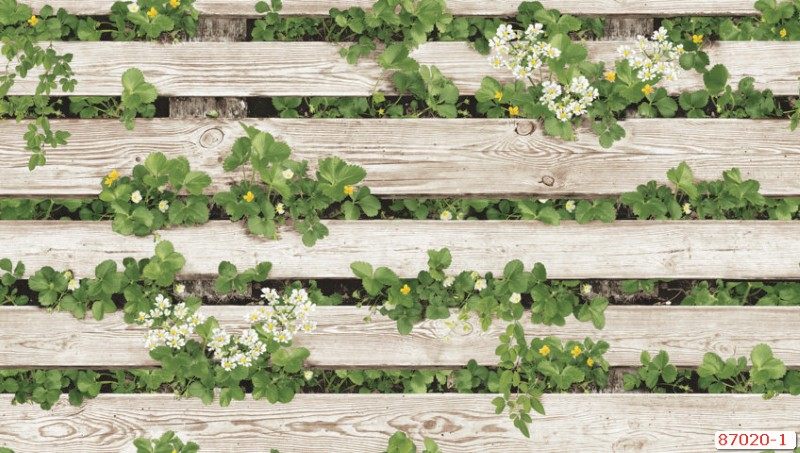 Giấy dán tường 3d giả gỗ có dây leo đẹp mã 87020-1